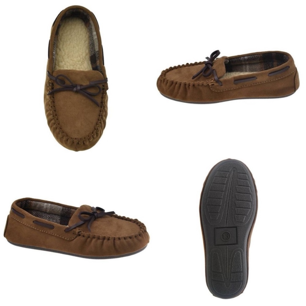 NWT! Cat & Jack Boys' Lionel Moccasin Slippers